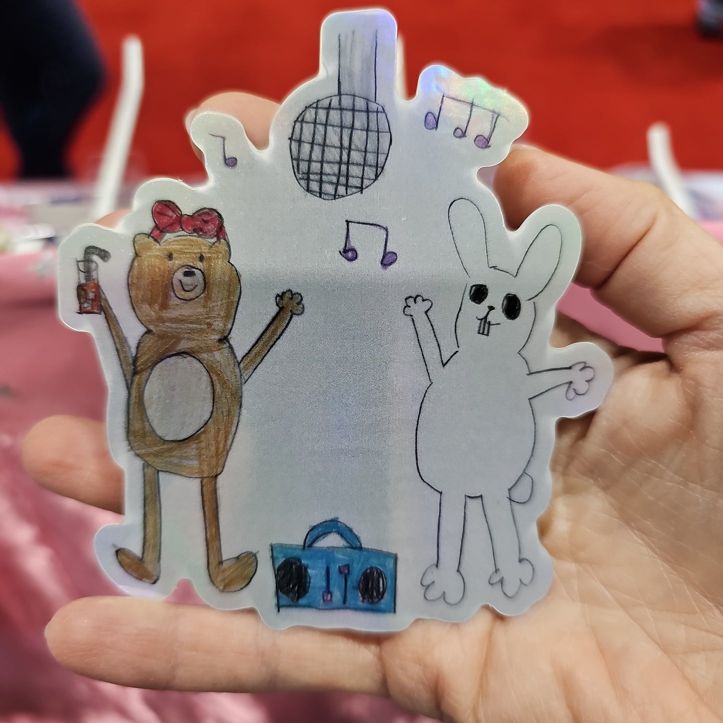 Disco Sticker | Animal Sticker | Party Sticker | Holographic Sticker