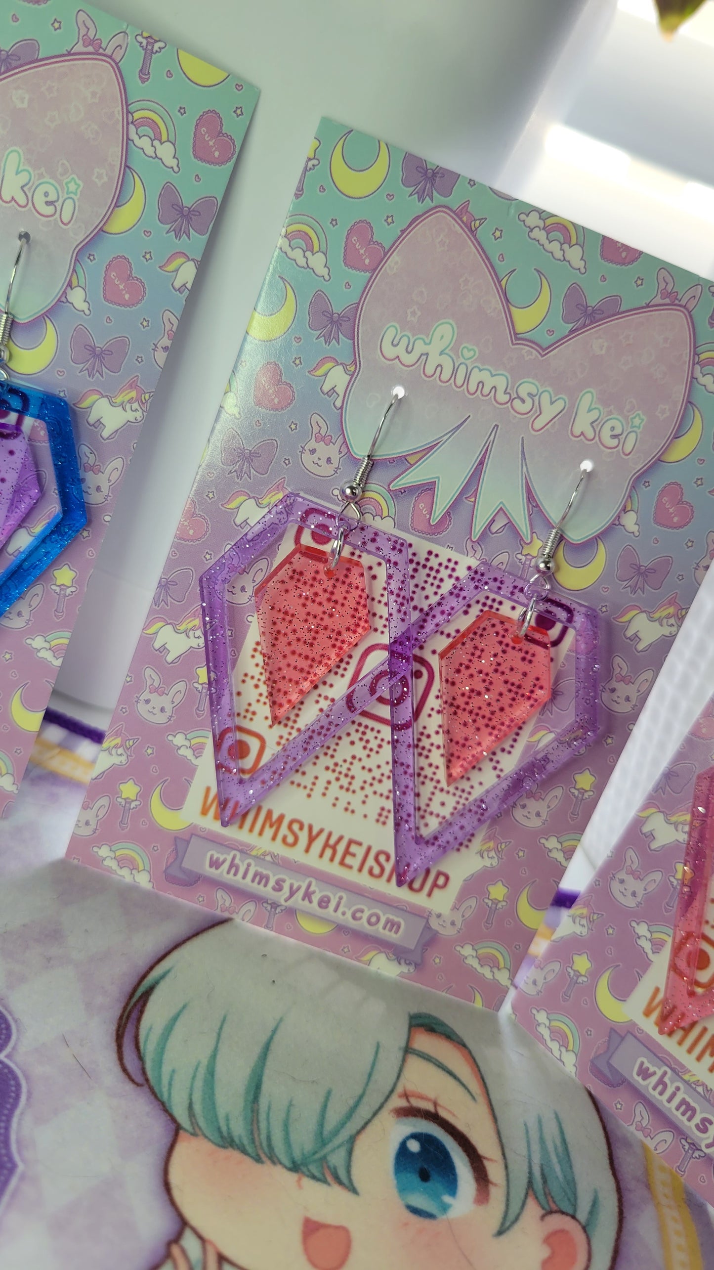 Pastel Ice Earrings | Idol Earrings | Diamond Earrings | Fairy Kei Earrings