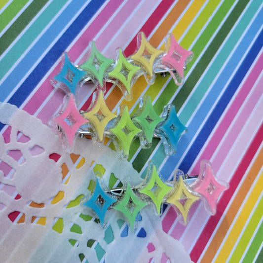 Kira Kira Clip | Magical Girl Hair | Precure Inspired | Sparkly Hair | Glow in the Dark Hair
