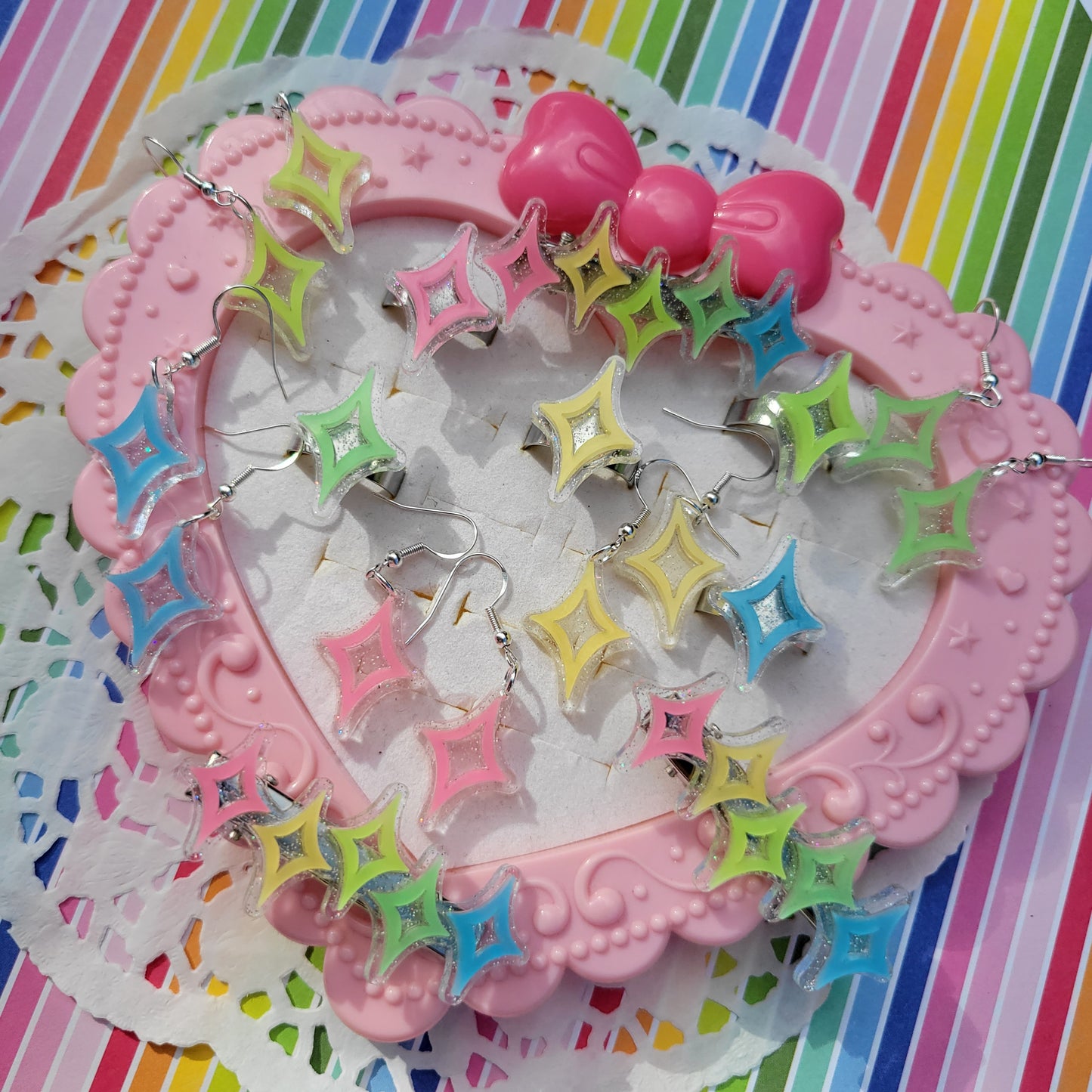 Kira Kira Clip | Magical Girl Hair | Precure Inspired | Sparkly Hair | Glow in the Dark Hair