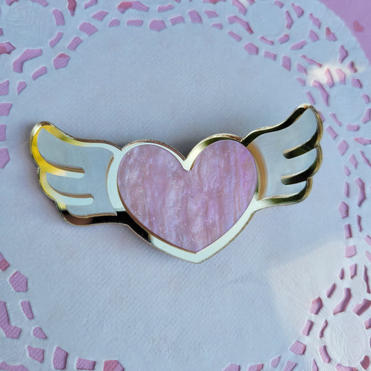 Magical Girl Hair Clip | Winged Heart Clip | Anime Inspired Hair | Card Captor Barrette