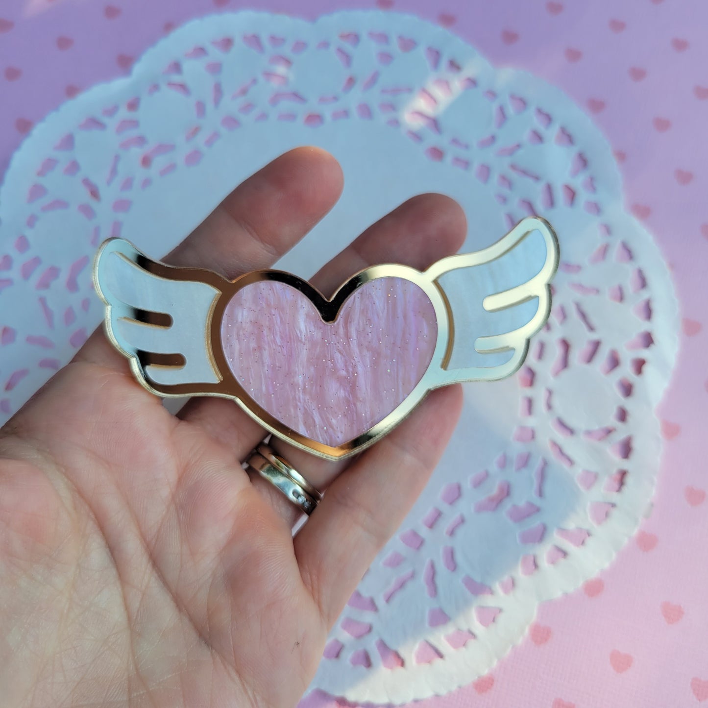Magical Girl Hair Clip | Winged Heart Clip | Anime Inspired Hair | Card Captor Barrette