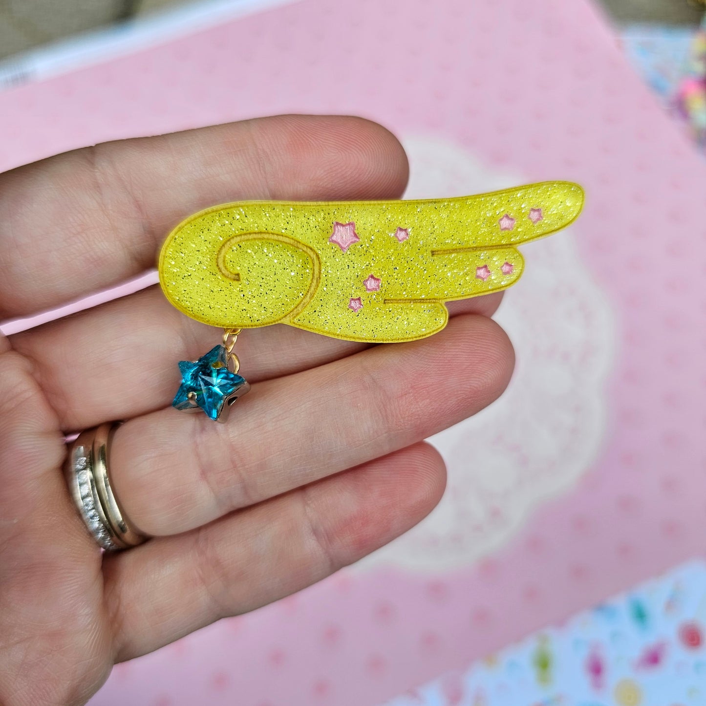 Golden Wing Clip | Winged Clip | Anime Inspired Hair | Card Captor Barrette