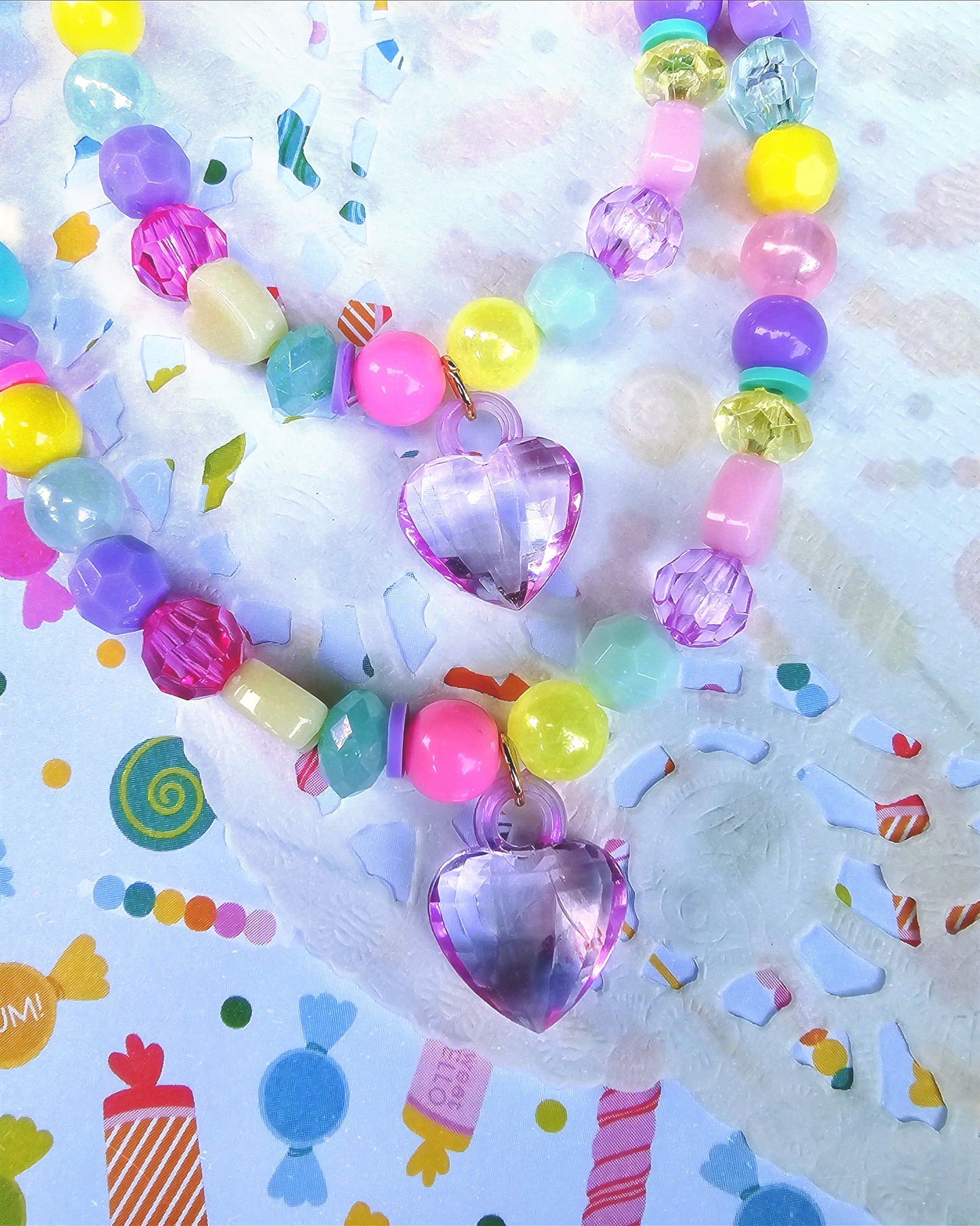 Fairy Kei Jewelry Set | Pastel Kei Necklace | Beaded Necklace | Rainbow Necklace