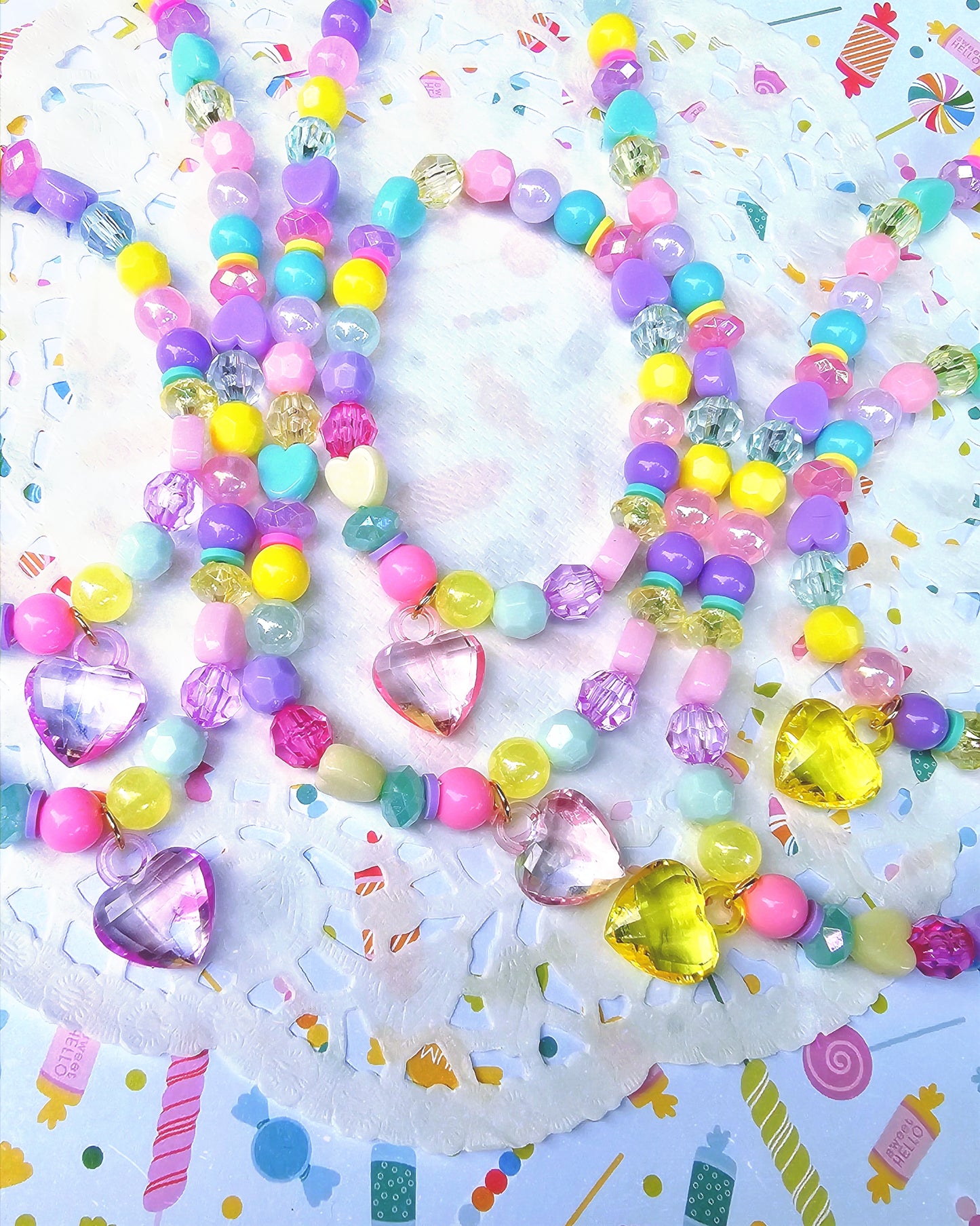 Fairy Kei Jewelry Set | Pastel Kei Necklace | Beaded Necklace | Rainbow Necklace