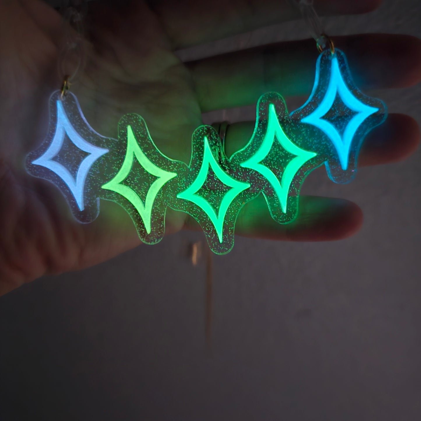 Kira Kira Necklace | Magical Girl Necklace | Precure Inspired | Sparkly Necklace | Glow in the Dark Necklace