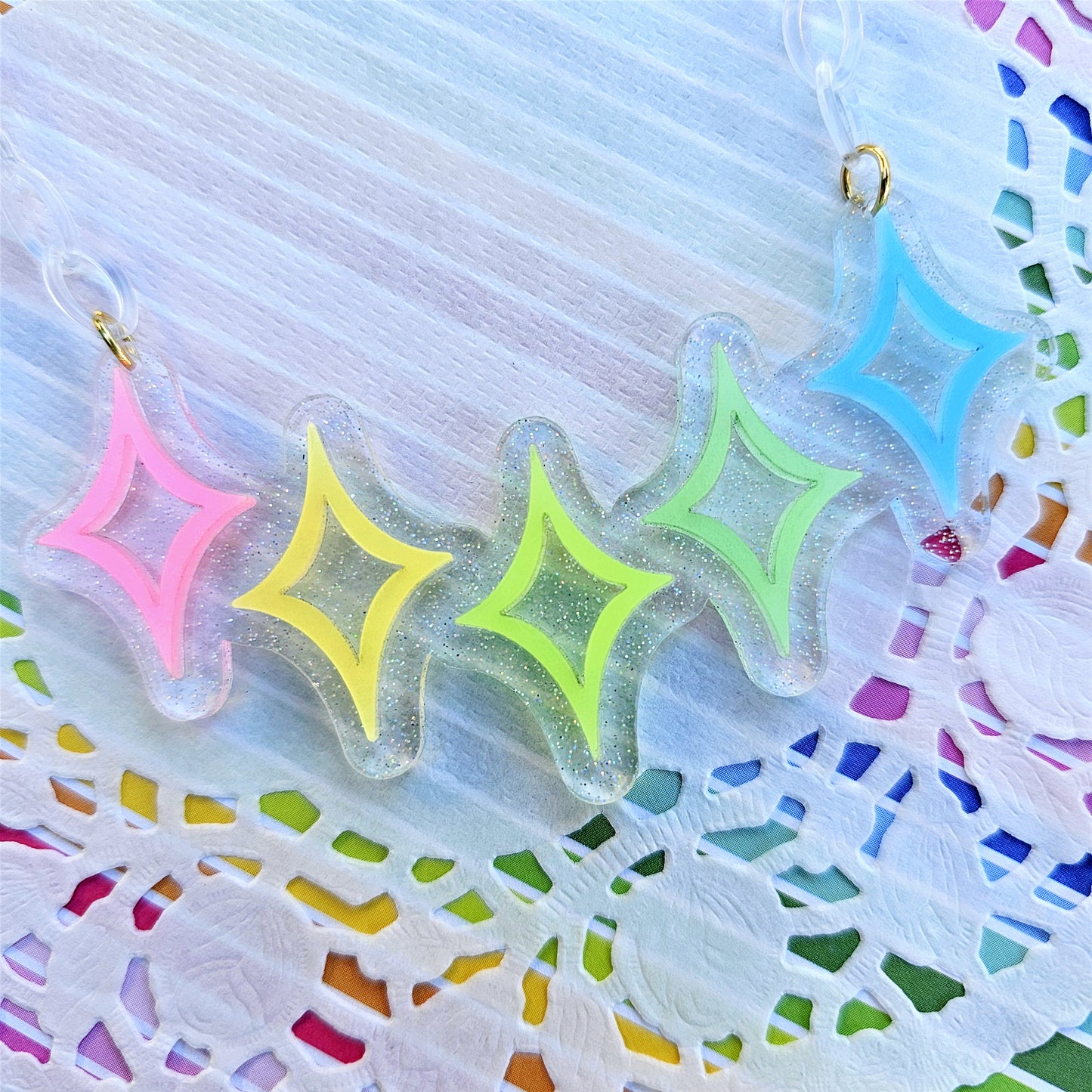 Kira Kira Necklace | Magical Girl Necklace | Precure Inspired | Sparkly Necklace | Glow in the Dark Necklace