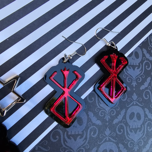 Berserk Earrings | Anime Inspired Earrings | Brand Earrings | Brand of Sacrifice Earrings