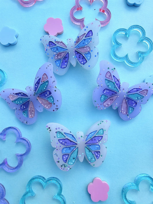 Pastel Butterfly Clip | Soft Butterfly | Summer Clip | Spring Clip | Cottage Core