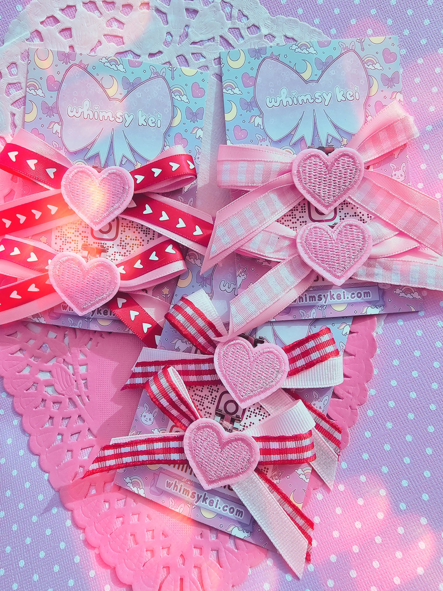 Heart Shoe Clips | Valentines Clip | Heart Clip | Bows Clips
