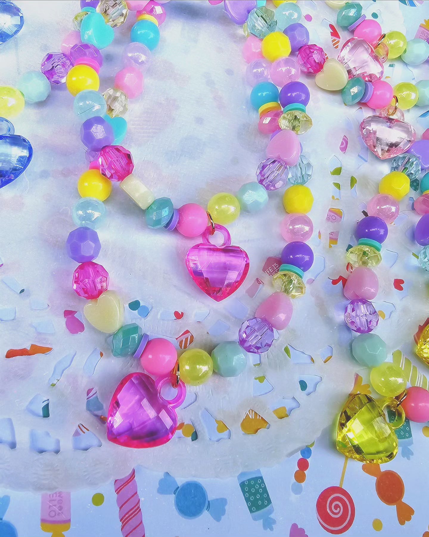 Fairy Kei Jewelry Set | Pastel Kei Necklace | Beaded Necklace | Rainbow Necklace