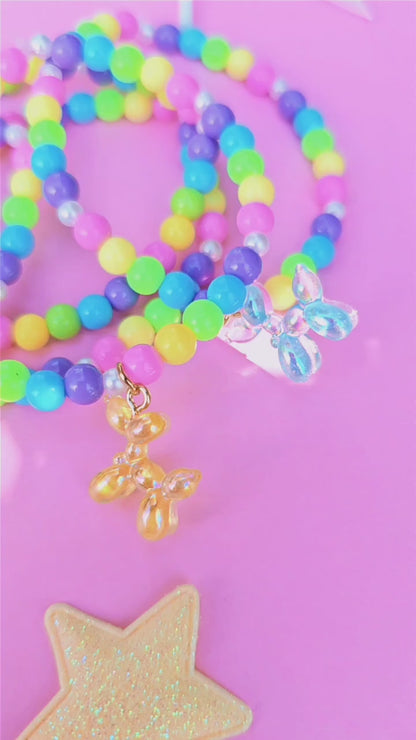Balloon Animal Bracelet | Rainbow Bracelet | Rainbow Kandi | Decora Kei | Spank Kei | Fairy Kei | Musical