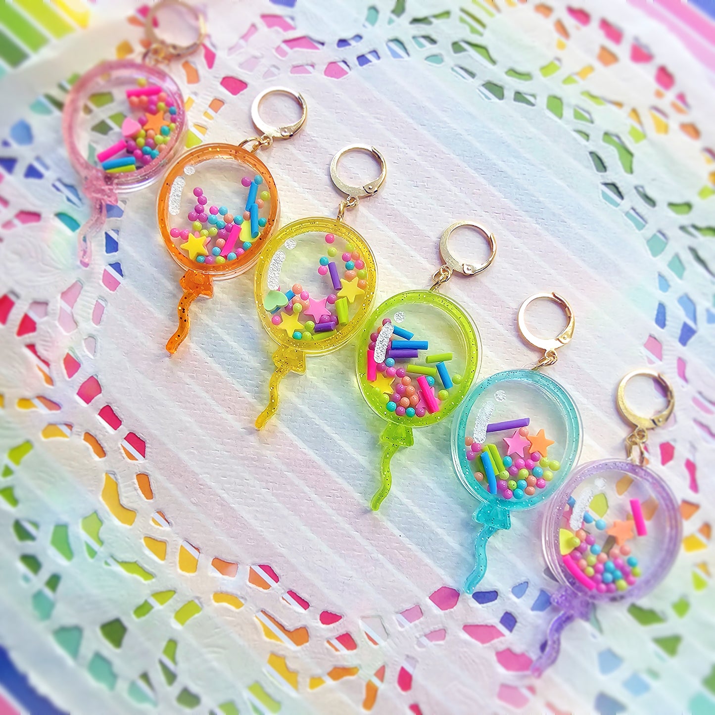 Jelly Balloon Shaker Earring | Glitter Balloon | Birthday Balloon Earrings| Birthday Kei Earrings | Spank Kei | Fairy Kei