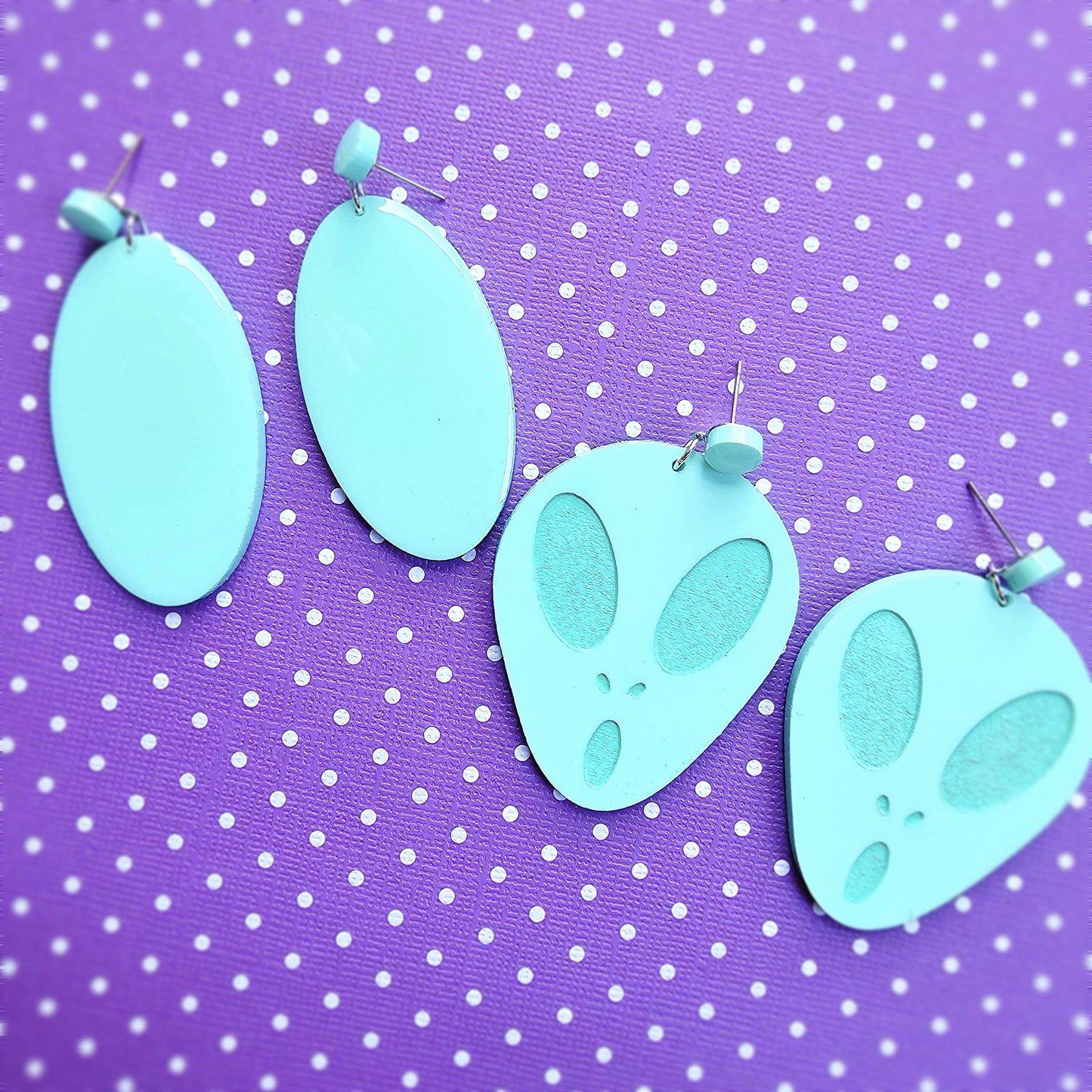 DanDanDan Earrings | Alien Earrings | Momo Earrings | Anime Earrings | Manga Earrings