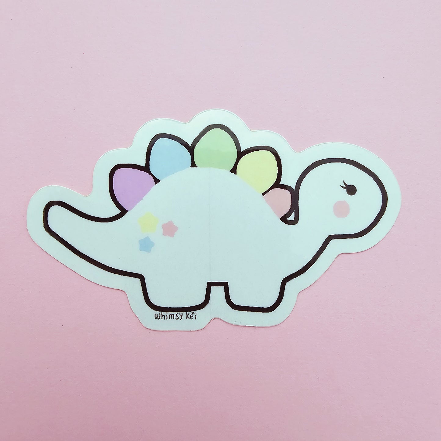 Rainbow Stegosaurus Sticker | Dino Sticker | Stego Decal | Dino Decal | Kawaii Dino