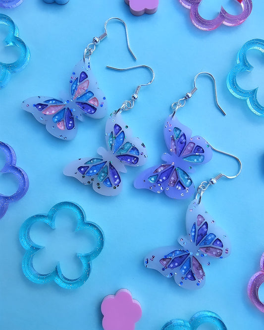 Pastel Butterfly Earrings | Soft Butterfly Earrings | Summer Earrings | Cottage Core Earrings | Spring Earrings