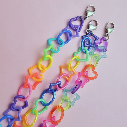 Rainbow Plastic Chain | Belt Loop Chain | Kidcore Pants Chain | Wallet Chain