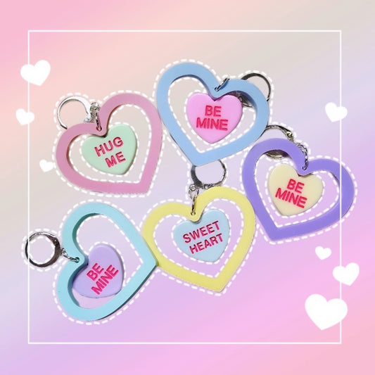 Conversation Heart Earrings | Valentine's Day Earrings | Sweet Lolita Earrings