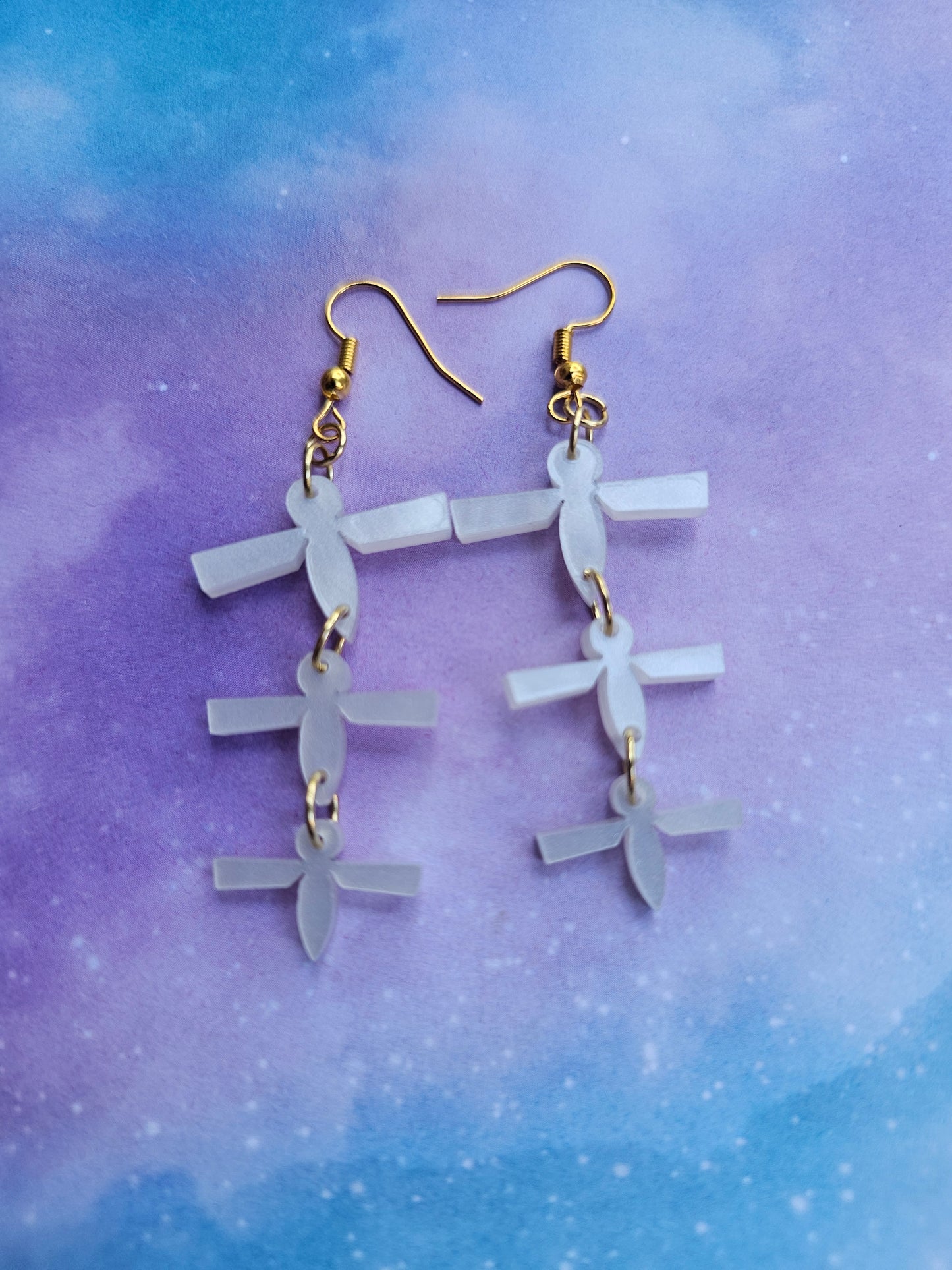 Shikigami Earrings | Spirited Earrings | White Paper Earrings | Anime Inspired Earrings