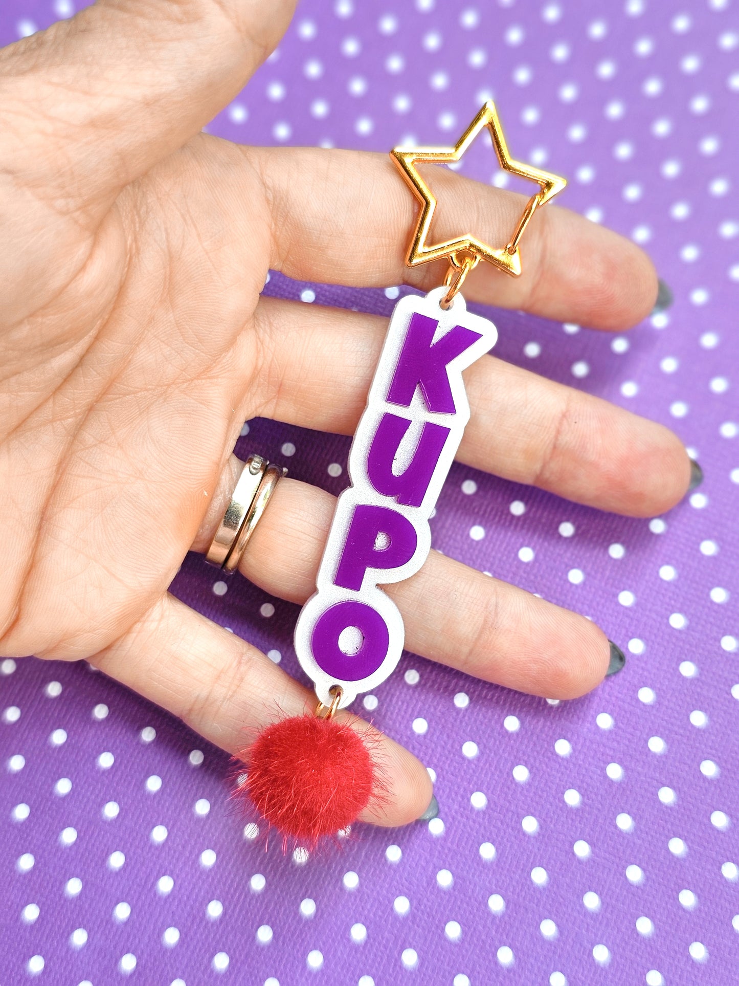 Moogle Keychain | Final Fantasy Keychain | Weeb Keychain