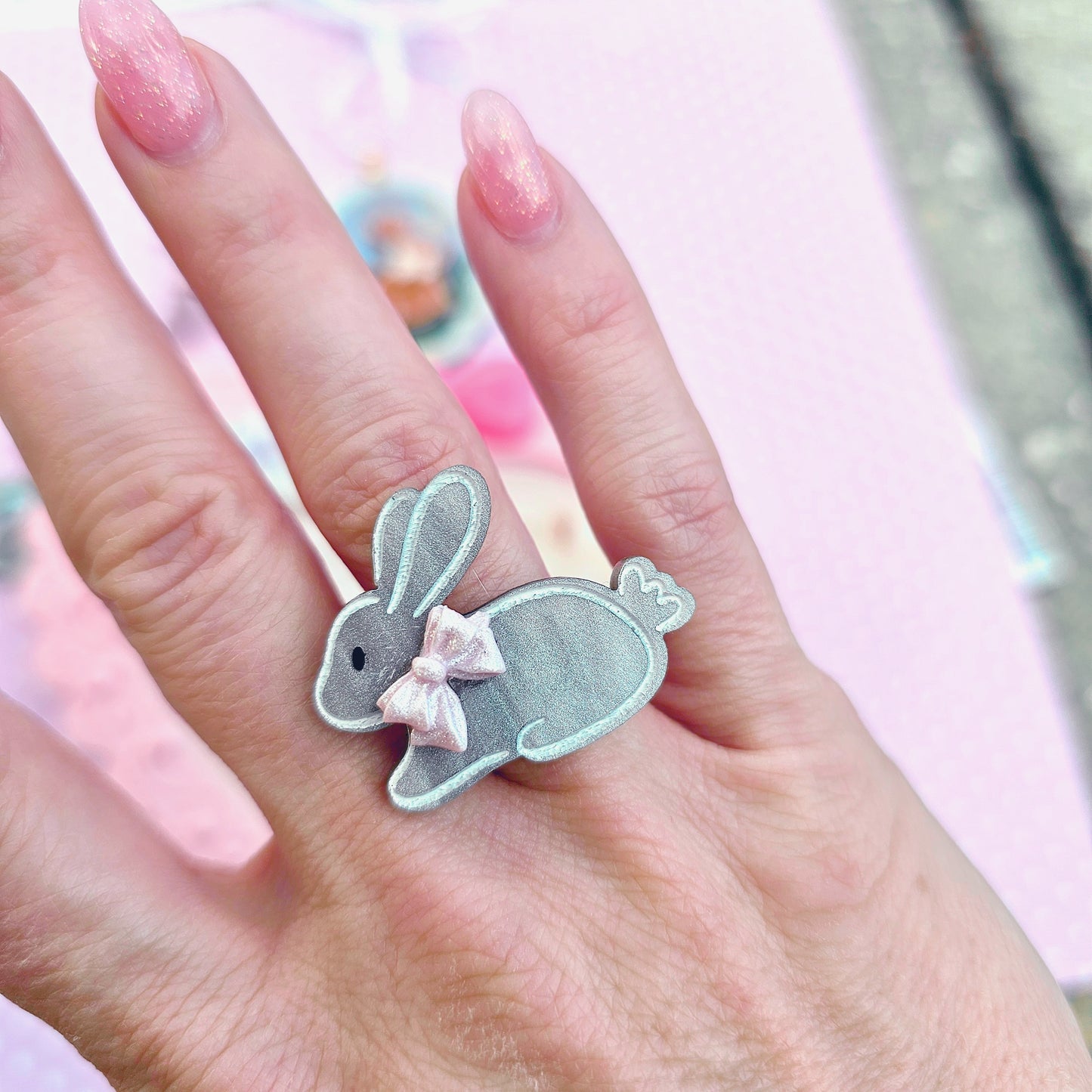 Easter Bunny Ring | Rabbit Ring | White Bunny | Brown Bunny | Easter Ring