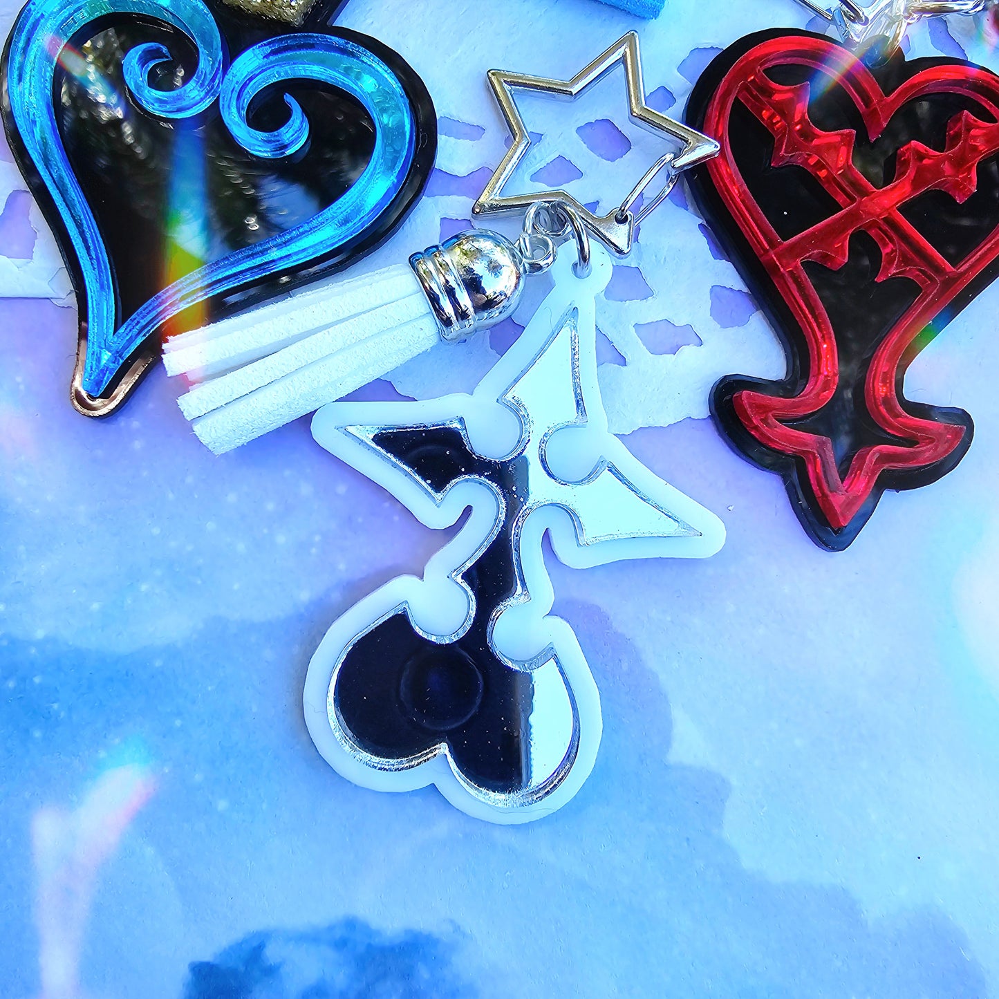 Kingdom Hearts Keychain | Video Game Inspired Keychain | Heartless Keychain | Kingdom Hearts Charm