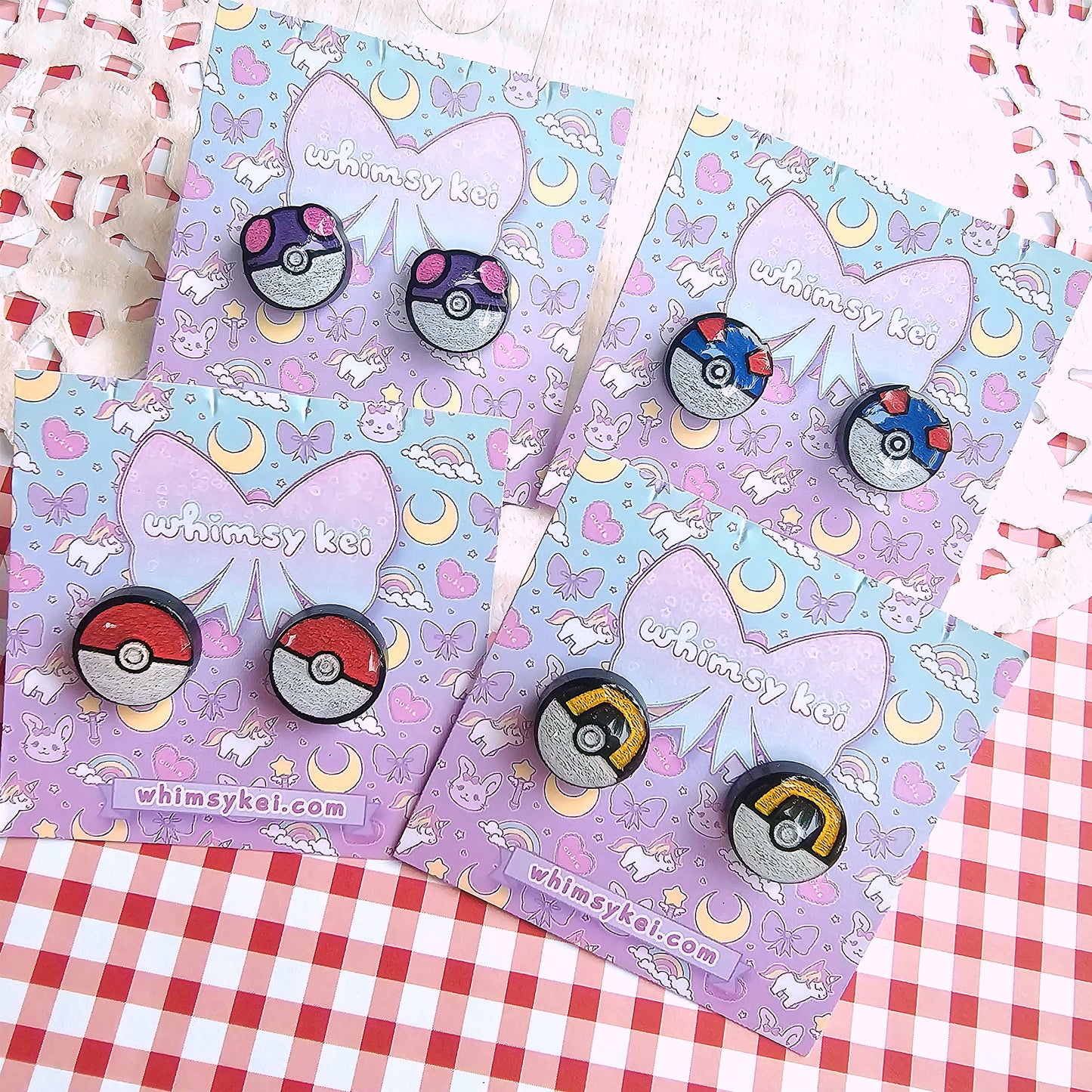 Pokemon Stud Earring | Pokeball Stud Earring | Anime Stud | Pokémon Earring | Pokeball Earring