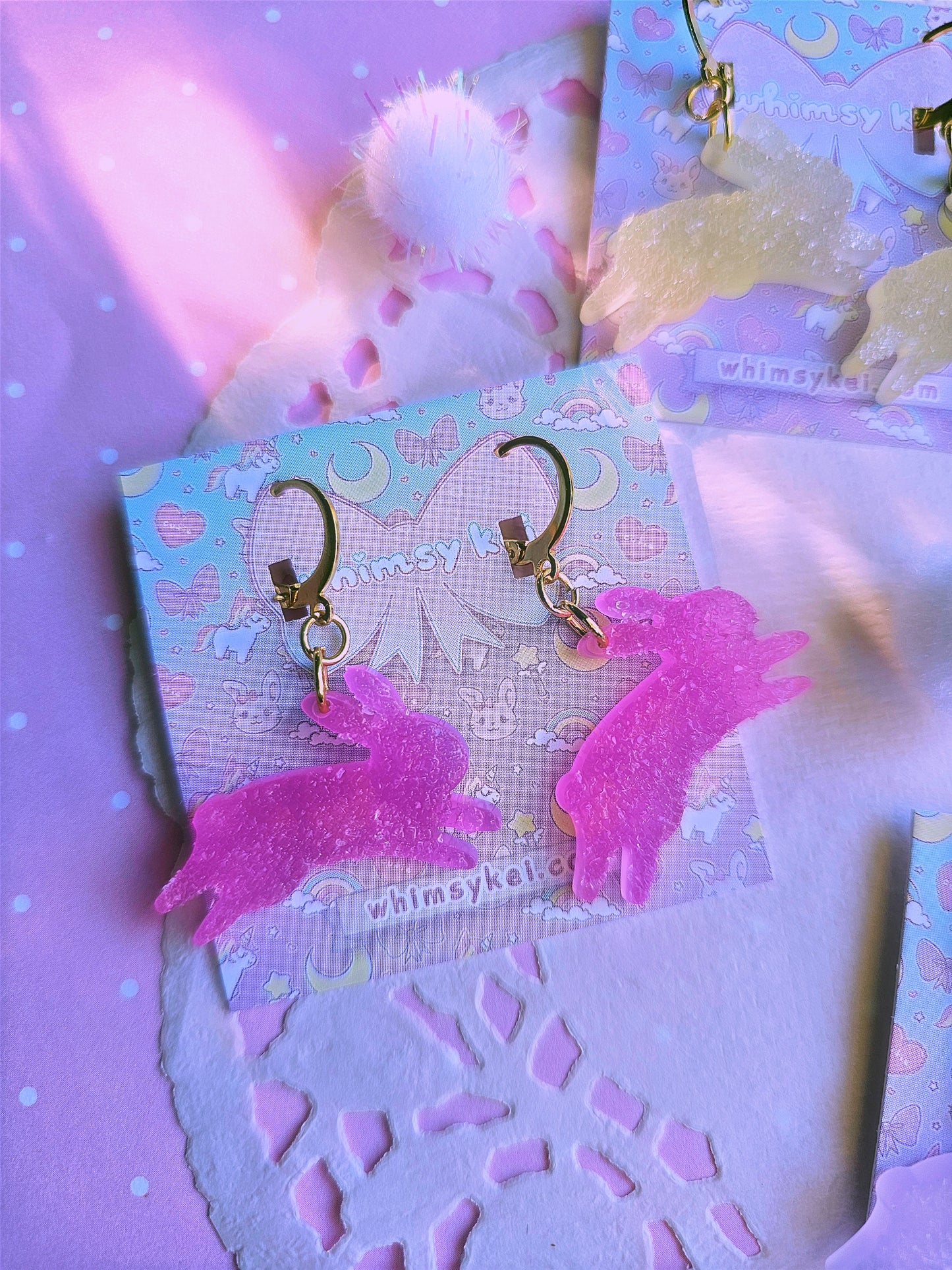 Pastel Bunny Earrings | Fake Candy Earrings | Girly Kei | Dolly Kei | Sweet Lolita Earrings | Easter Earrings | Bunny Earrings | Rabbit Earrings | Fairy Kei Earrings