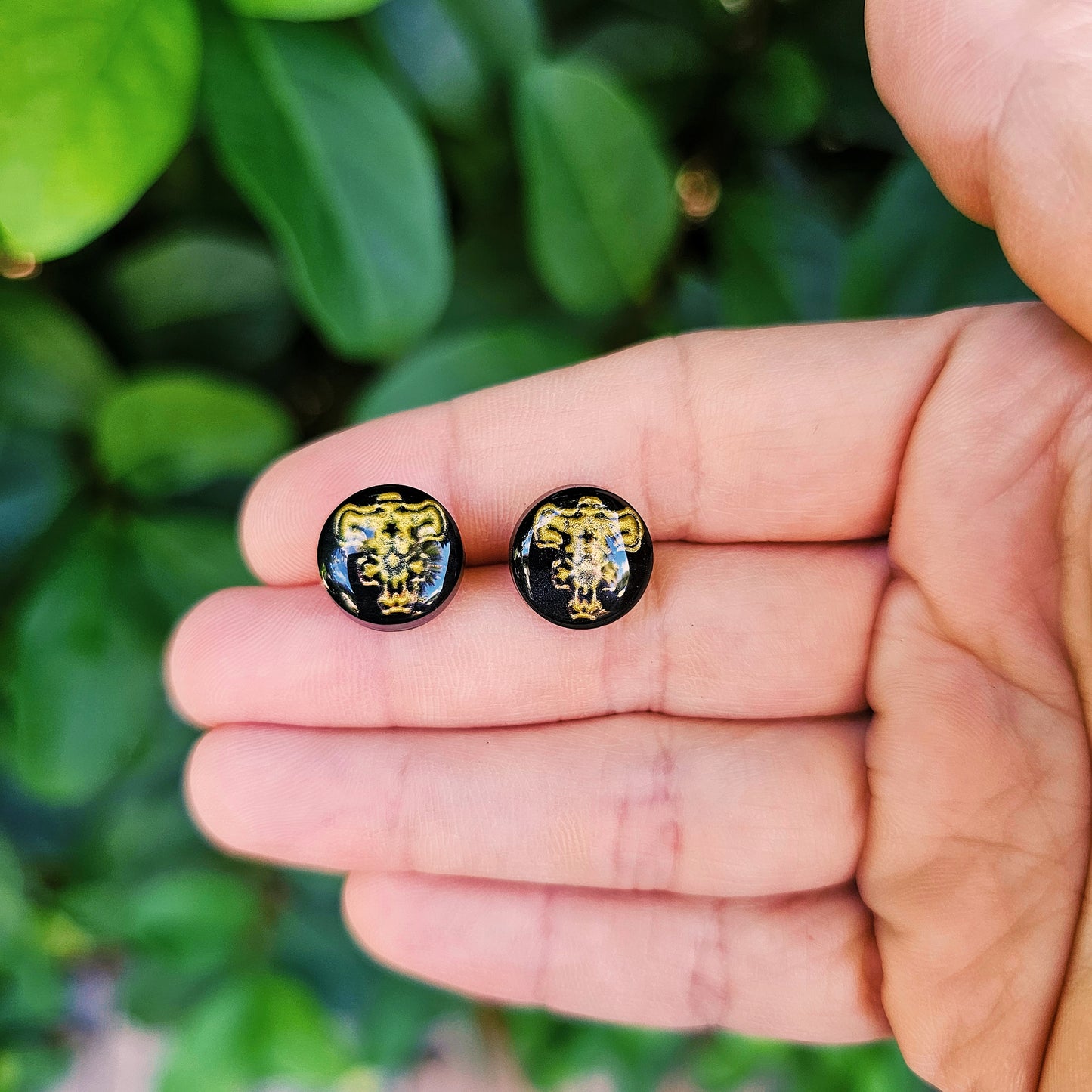 Black Bulls Earrings | Black Clover Earrings | Anime Earrings | Black Bulls Stud Earrings | Anime Inspired Earrings