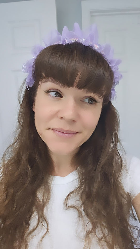 Rainbow Headband | Fairy Kei Headband | Sweet Lolita Headdress | Purple Headband