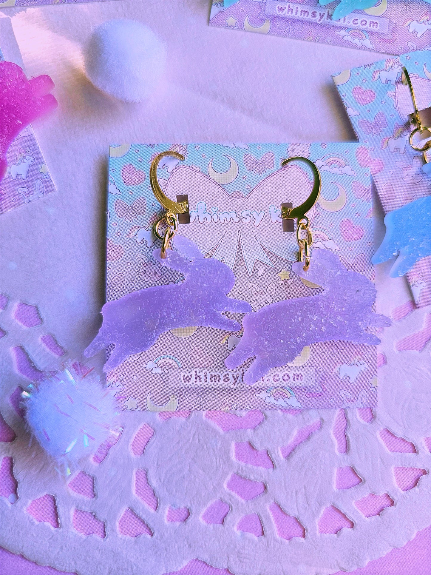 Pastel Bunny Earrings | Fake Candy Earrings | Girly Kei | Dolly Kei | Sweet Lolita Earrings | Easter Earrings | Bunny Earrings | Rabbit Earrings | Fairy Kei Earrings