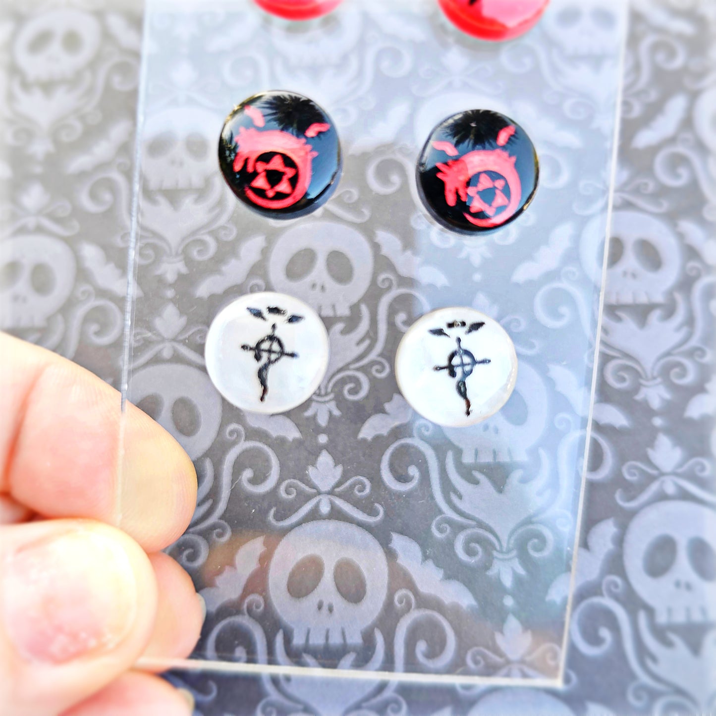 Full Metal Alchemist Stud Earring | FMA Stud Earring | Anime Stud | Homunculus Earring | Alchemist Earring