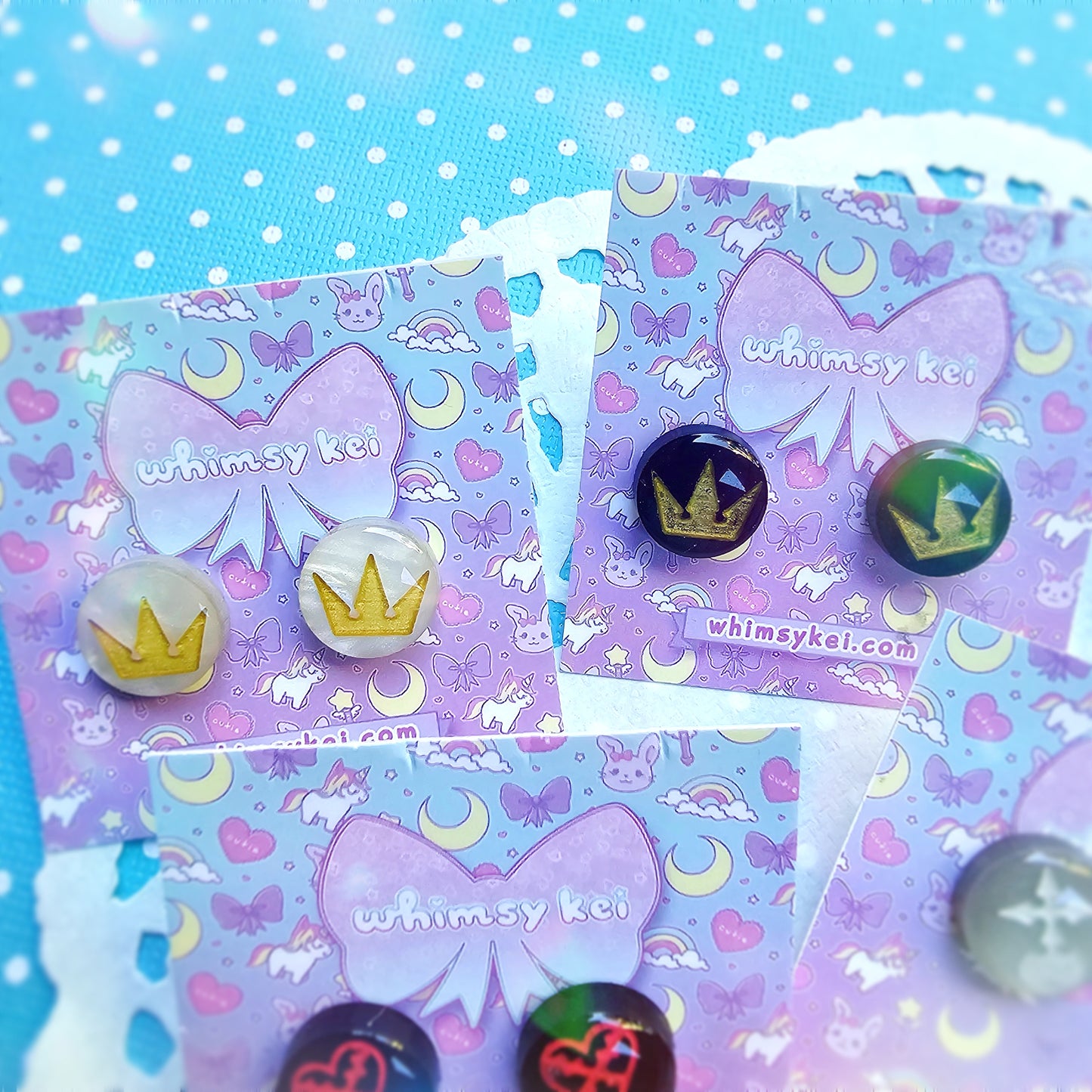 Kingdom Hearts Stud Earring | Video Game Stud Earring | Kingdom Hearts Earring | Heartless Earring