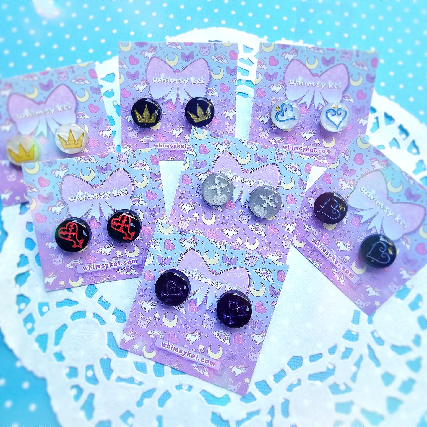 Kingdom Hearts Stud Earring | Video Game Stud Earring | Kingdom Hearts Earring | Heartless Earring