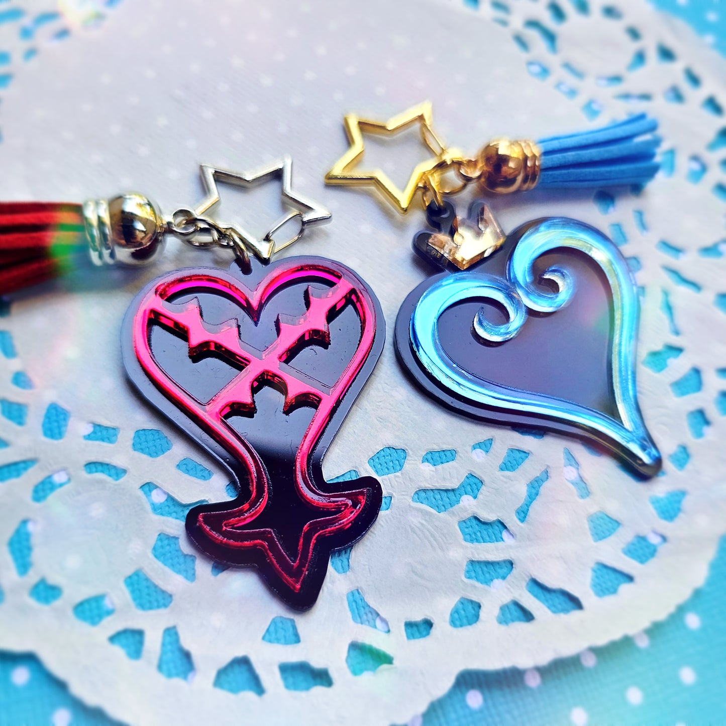 Kingdom Hearts Keychain | Video Game Inspired Keychain | Heartless Keychain | Kingdom Hearts Charm