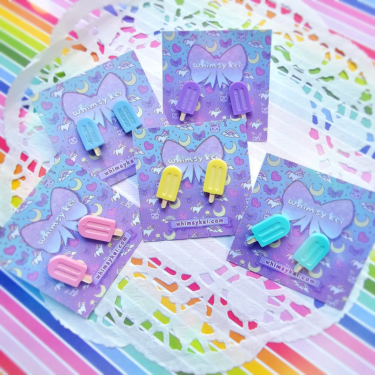 Popsicle Earrings | Sea Salt Popsicle Studs | Summer Earrings | Video Game Earrings | Fairy Kei Earrings | Kingdom Hearts Earrings | Kawaii Earrings