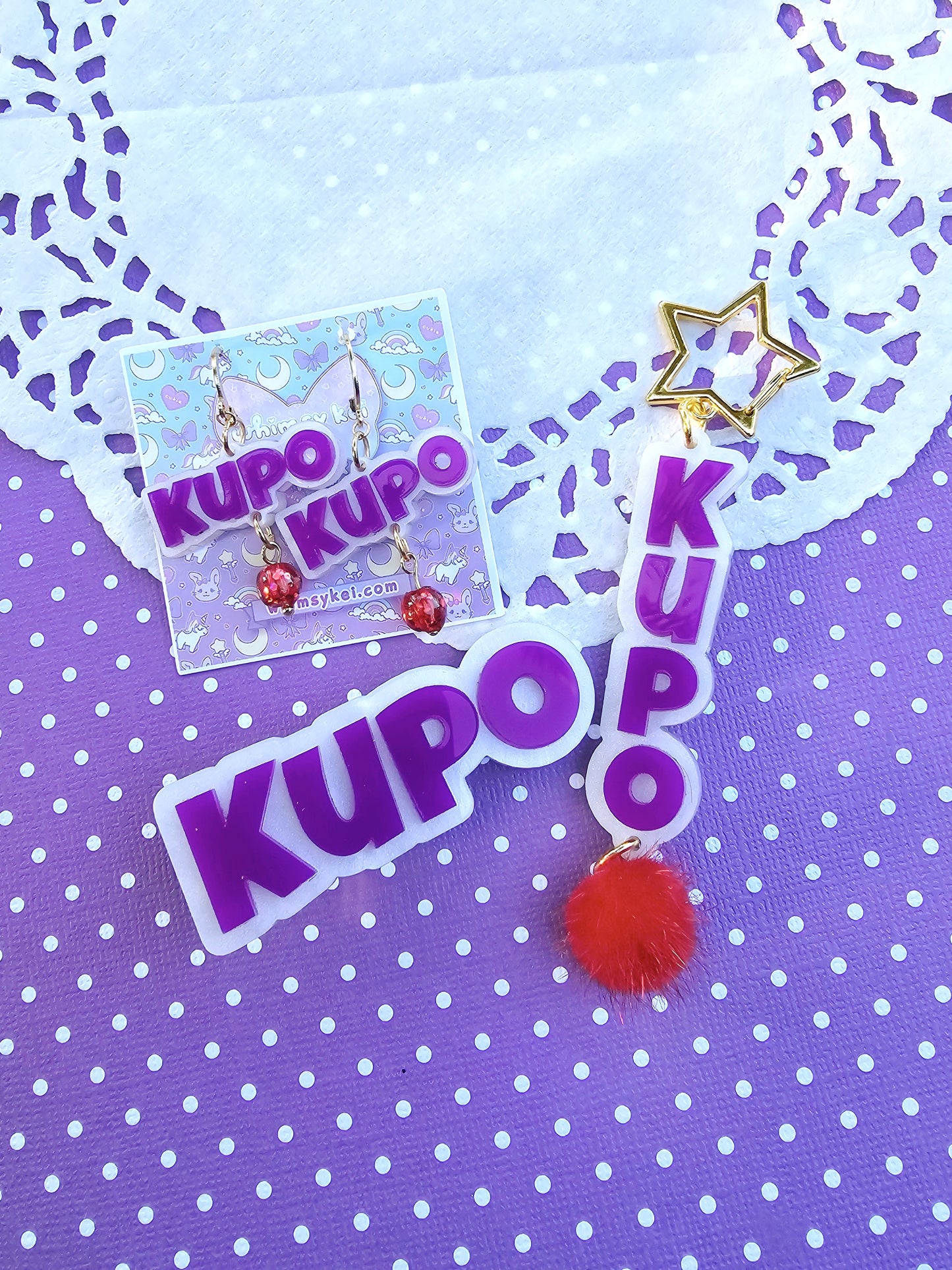 Moogle Hairclip | Final Fantasy Hairclip | Kingdom Hearts Clip | Weeb Hairclip