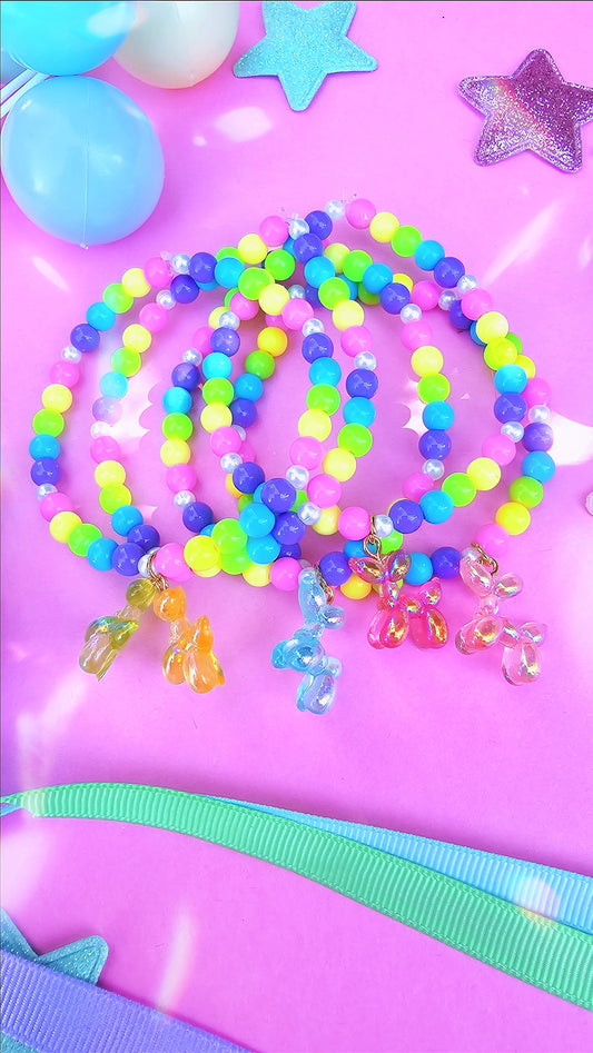 Balloon Animal Bracelet | Rainbow Bracelet | Rainbow Kandi | Decora Kei | Spank Kei | Fairy Kei | Musical