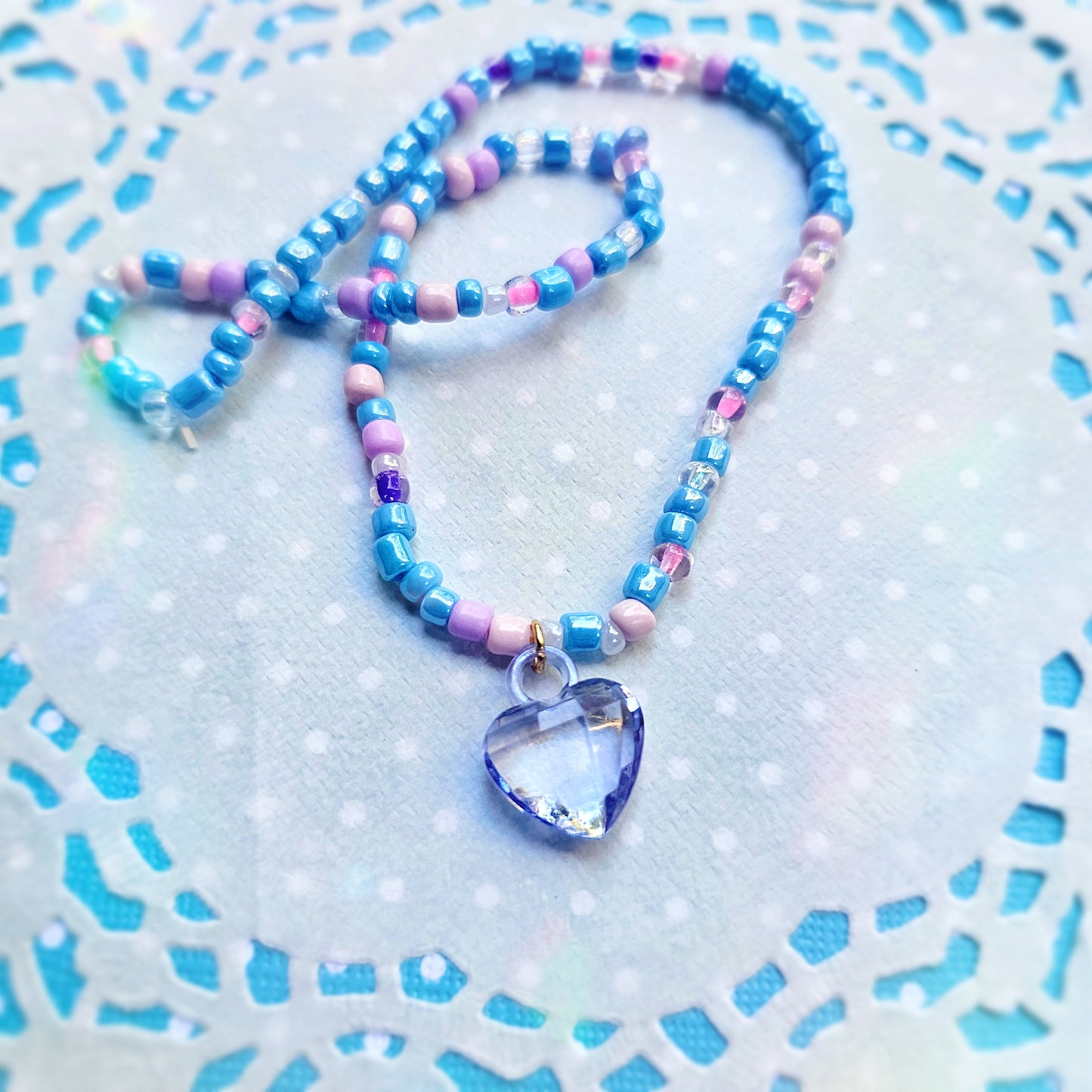 Blue Kandi Choker | Heart Choker | Blue Choker |