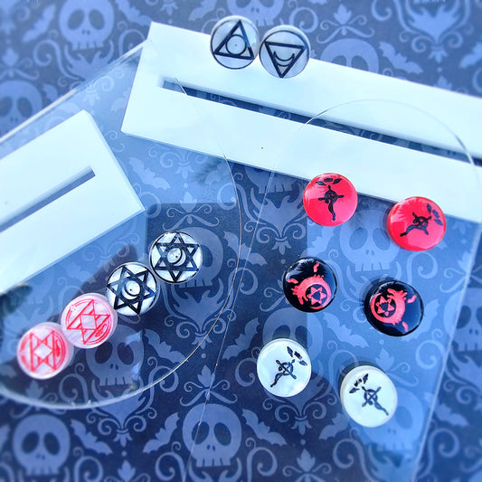 Full Metal Alchemist Stud Earring | FMA Stud Earring | Anime Stud | Homunculus Earring | Alchemist Earring