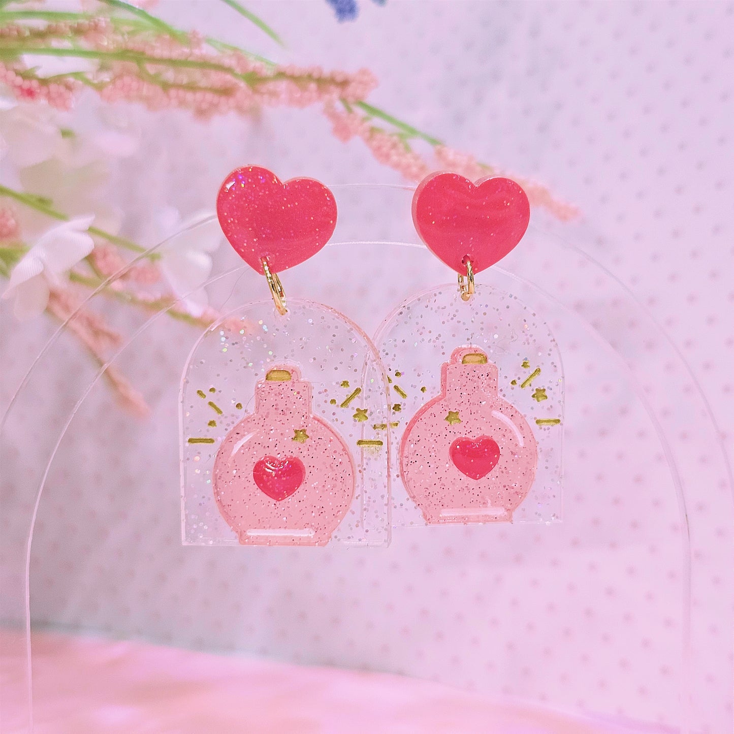 Love Potion Earrings | Lovecore Earrings | Sweet Lolita Earrings | Larme Kei Earrings