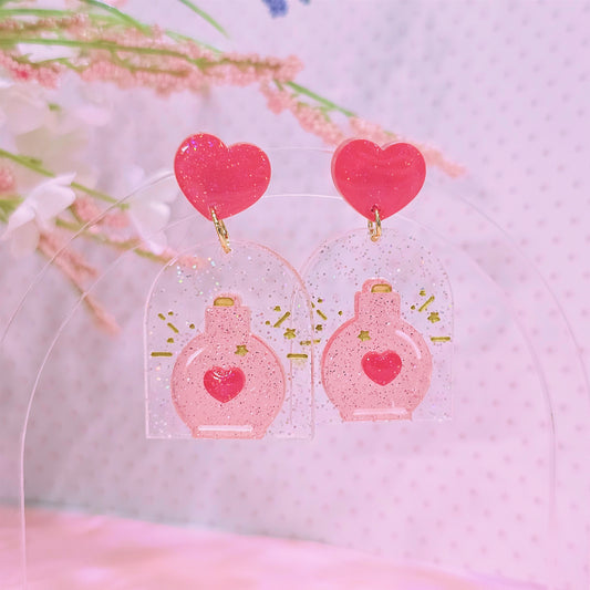 Love Potion Earrings | Lovecore Earrings | Sweet Lolita Earrings | Larme Kei Earrings