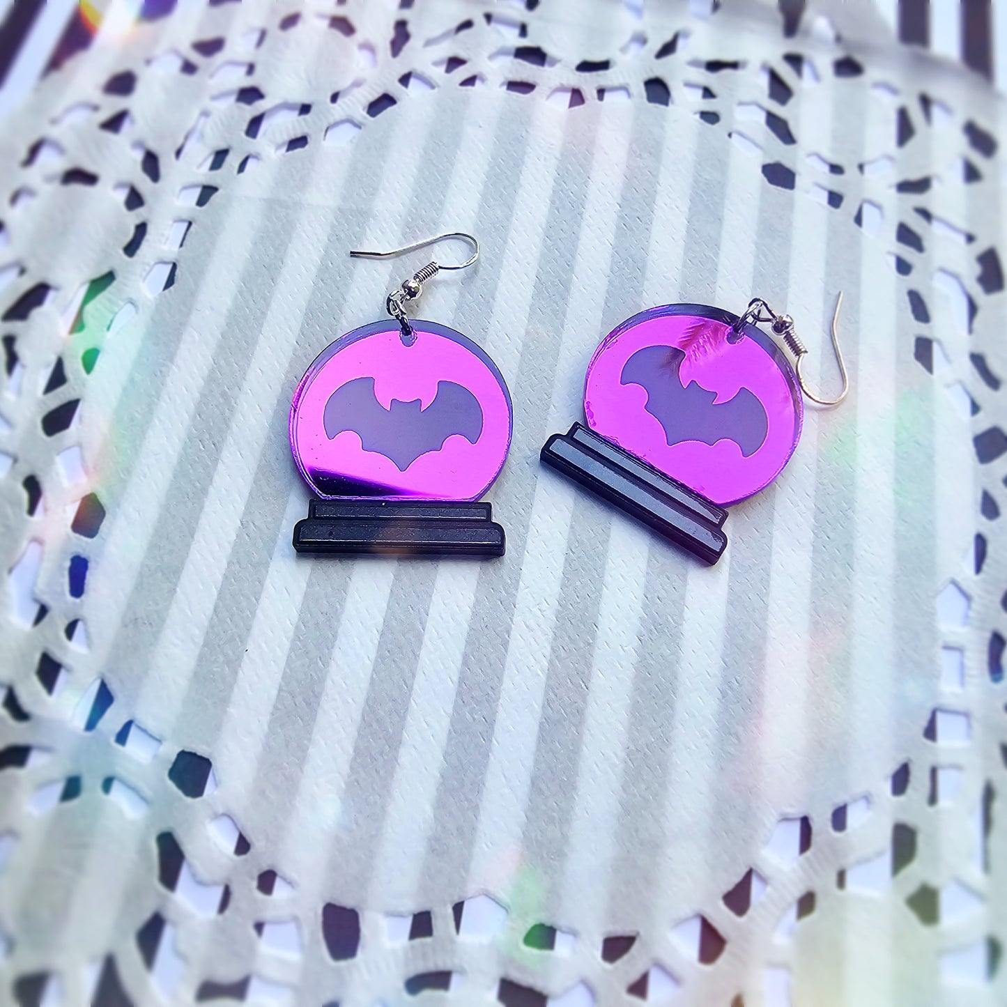 Crystal Ball Earrings | Gothic Earrings | Halloween Earrings