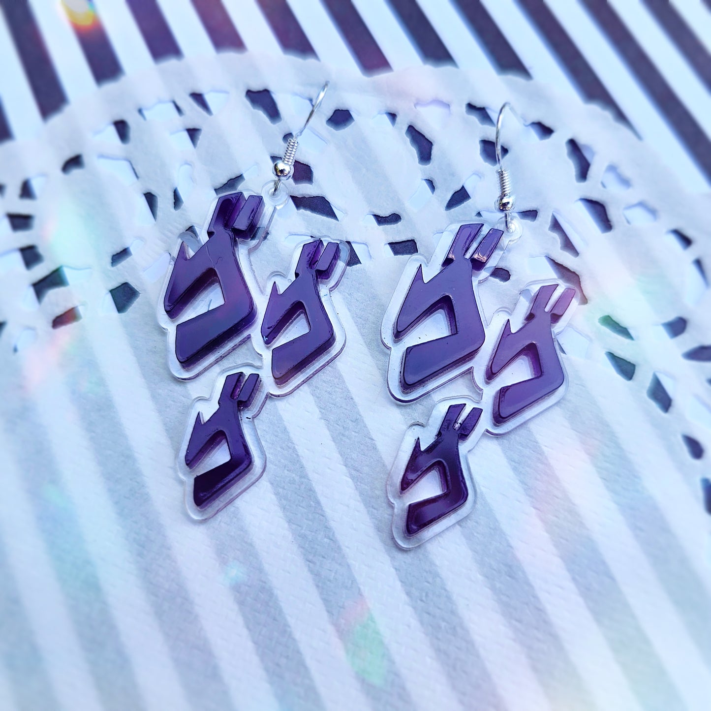 Jojo's Bizarre Adventure Earrings | JJBA Earrings | Menancing Earrings | Dio Earrings | Jojo Earrings | Manga Earrings | Anime Earrings