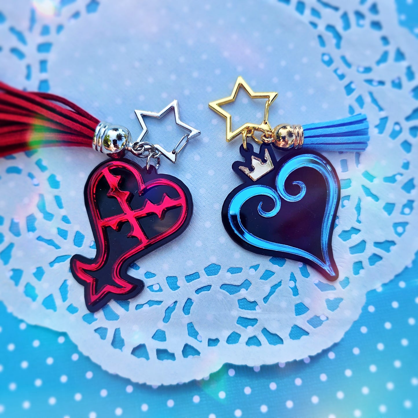 Kingdom Hearts Keychain | Video Game Inspired Keychain | Heartless Keychain | Kingdom Hearts Charm