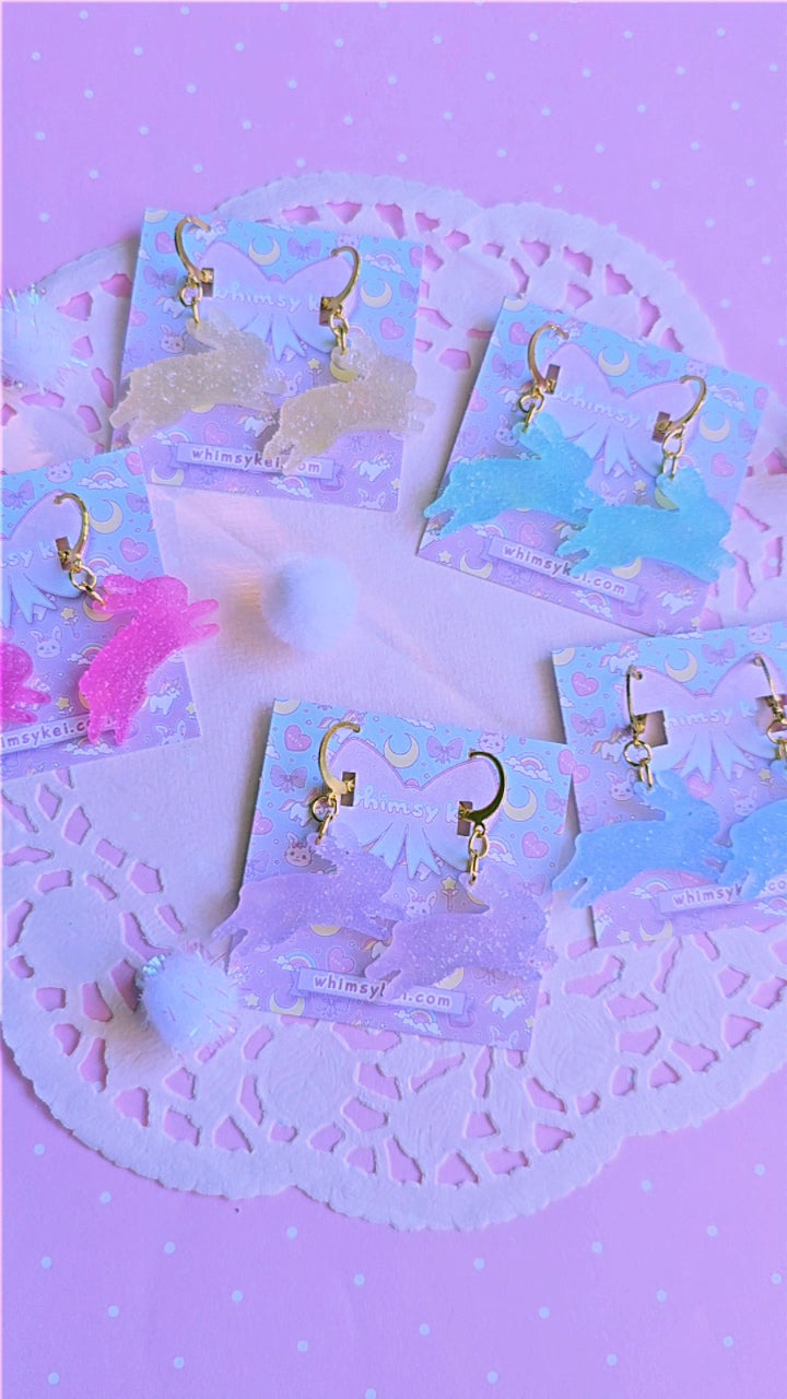 Pastel Bunny Earrings | Fake Candy Earrings | Girly Kei | Dolly Kei | Sweet Lolita Earrings | Easter Earrings | Bunny Earrings | Rabbit Earrings | Fairy Kei Earrings