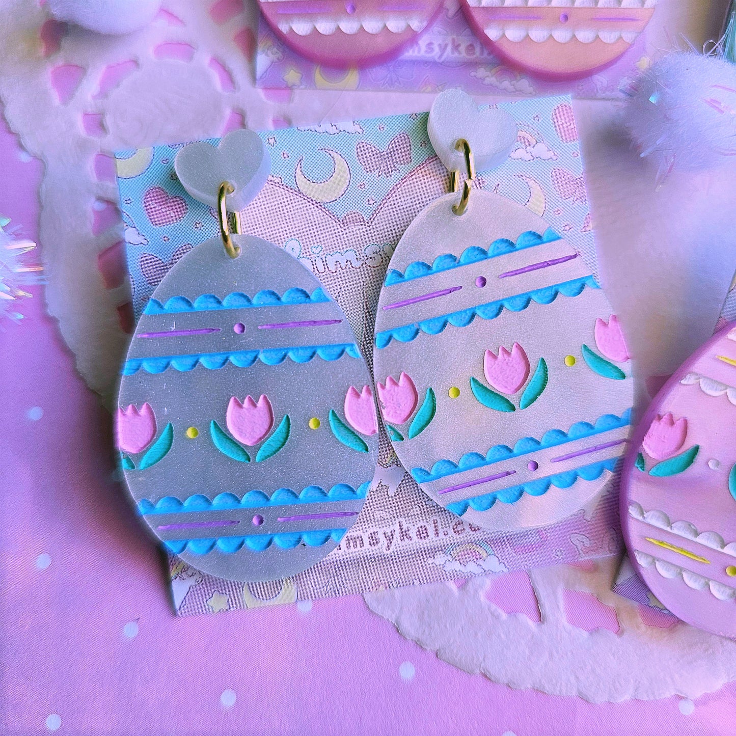 Pastel Easter Egg Earrings | Pastel Easter Earrings | Kitschy Easter | Easter Statement Earrings | Sweet Lolita Earrings
