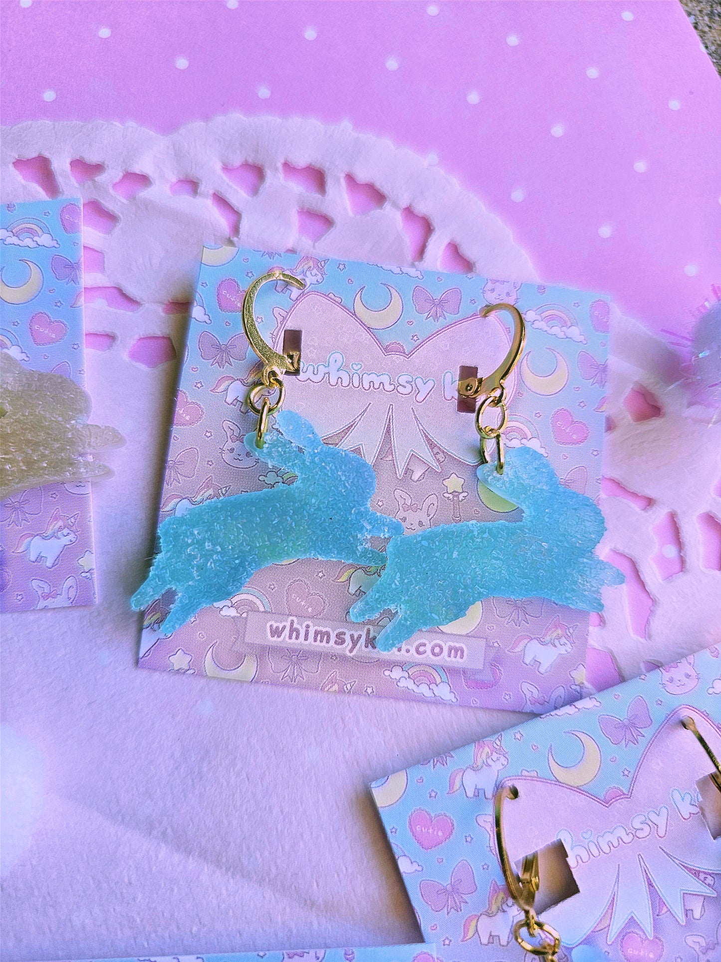 Pastel Bunny Earrings | Fake Candy Earrings | Girly Kei | Dolly Kei | Sweet Lolita Earrings | Easter Earrings | Bunny Earrings | Rabbit Earrings | Fairy Kei Earrings