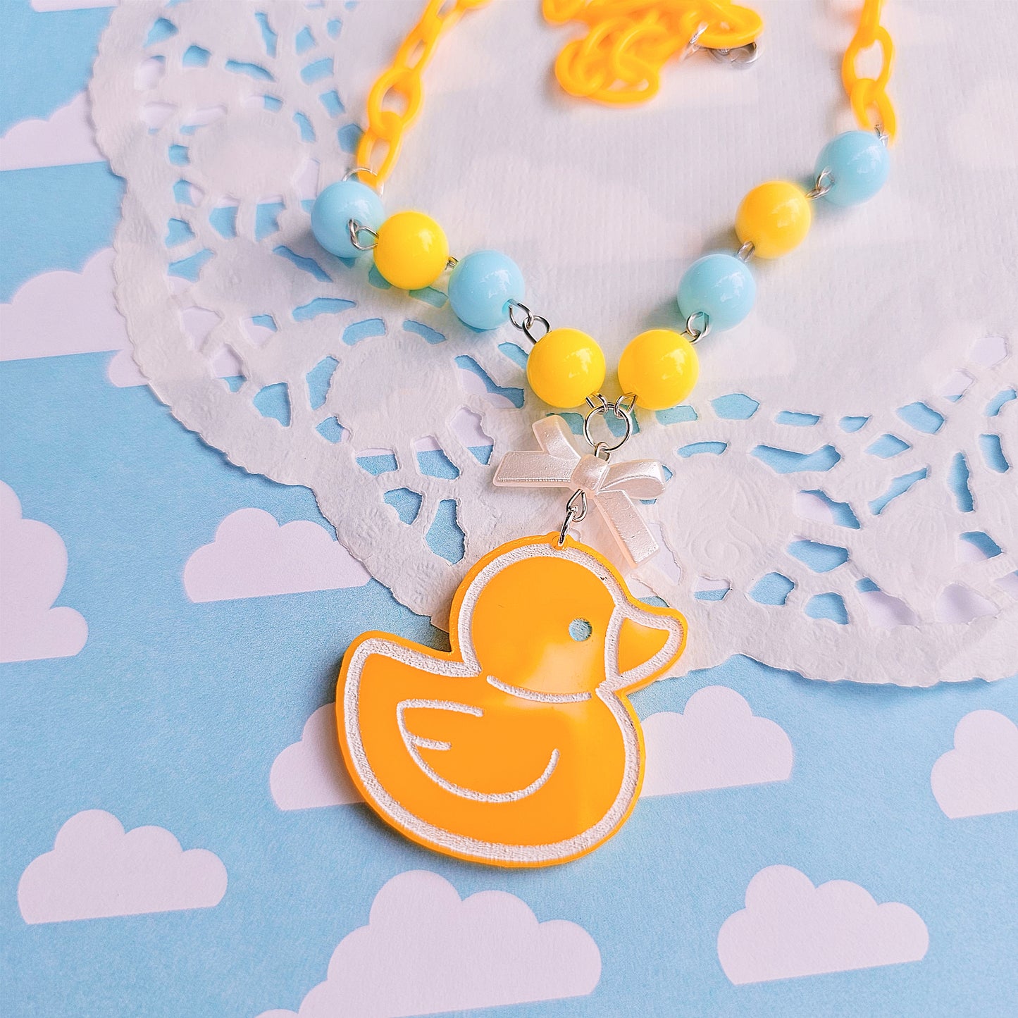 Rubber Ducky Necklace | Yellow Duck Necklace | Kitschy Necklace