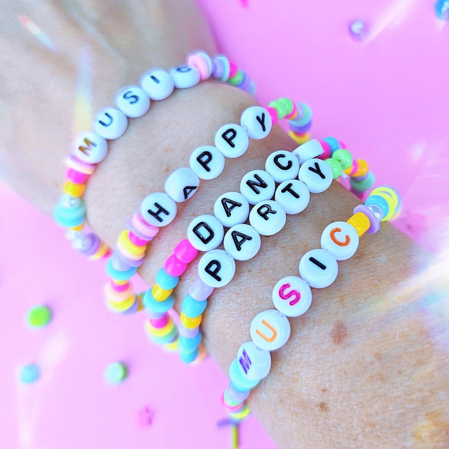 Rainbow Kandi Bracelets | Friendship Bracelets | Rainbow Bracelets
